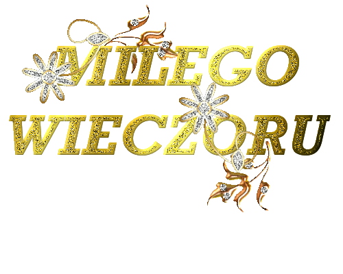 Złoty napis miłego wieczoru
